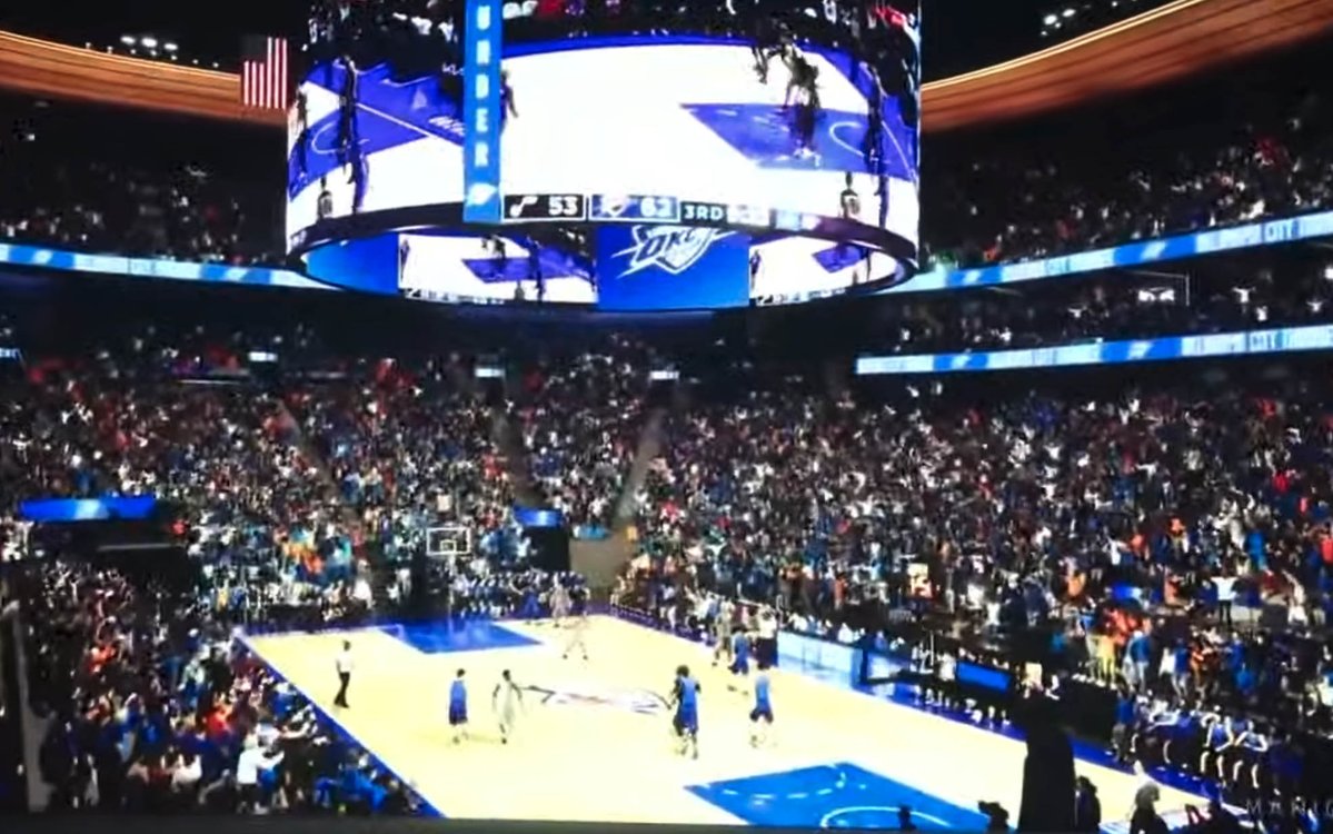 OKCTalk's tweet image. Here is the first glimpse of the new arena planned for the old Myriad/Cox Center site.
Construction will start in early 2026, and the project is scheduled to be complete by the summer of 2028, in time for the 2028/29 season