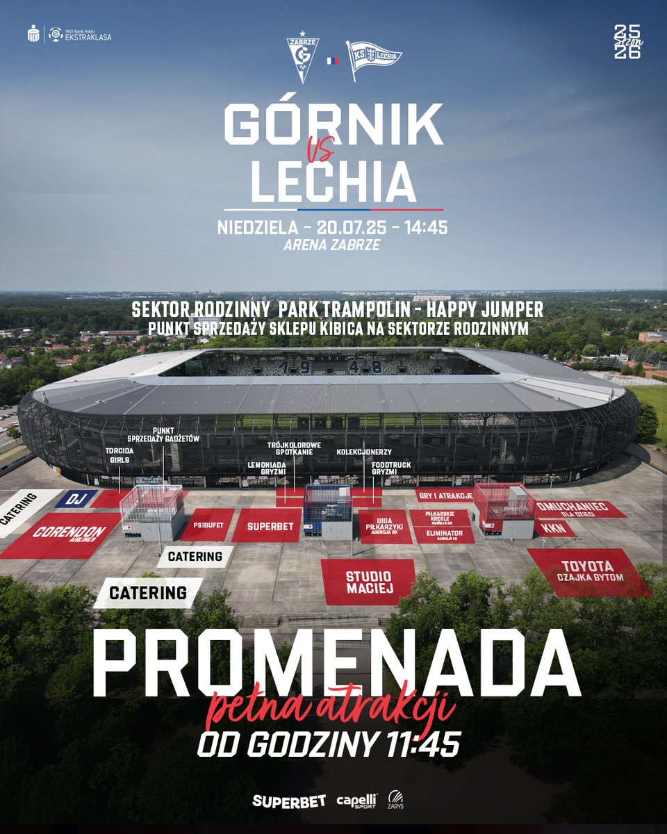 Górnik Zabrze (@gornikzabrzessa) on Twitter photo Powrót <a href="/_Ekstraklasa_/">PKO BP Ekstraklasa</a>, zatem i naszych bogato opakowanych dni meczowych! 💥
W Strefie Kibica: moc atrakcji od <a href="/Corendon_Air/">Corendon Airlines</a>, foodtruck z punktem lemoniady Gryzmi, a także zabawy dla najmłodszych, a wśród nich dmuchaniec od <a href="/torcida_girls/">Torcida Girls</a> i wiele innych! Widzimy się w niedzielę Powrót <a href="/_Ekstraklasa_/">PKO BP Ekstraklasa</a>, zatem i naszych bogato opakowanych dni meczowych! 💥
W Strefie Kibica: moc atrakcji od <a href="/Corendon_Air/">Corendon Airlines</a>, foodtruck z punktem lemoniady Gryzmi, a także zabawy dla najmłodszych, a wśród nich dmuchaniec od <a href="/torcida_girls/">Torcida Girls</a> i wiele innych! Widzimy się w niedzielę