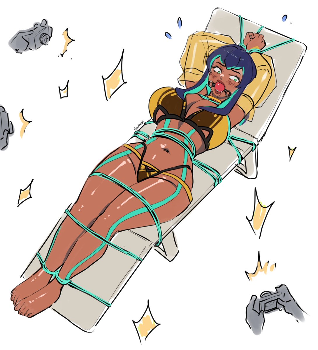 lewdbook (@lewdbook) on Twitter photo Zatrya was just trying to relax when someone tied her up. When a paparazzi noticed she thought she’d be saved but they just took the opportunity to call over their friends and take tons of pictures for clickbait articles.
Art by the ever amazing <a href="/EUDETENIS/">EUDETENISエウデテニス</a> Zatrya was just trying to relax when someone tied her up. When a paparazzi noticed she thought she’d be saved but they just took the opportunity to call over their friends and take tons of pictures for clickbait articles.
Art by the ever amazing <a href="/EUDETENIS/">EUDETENISエウデテニス</a>