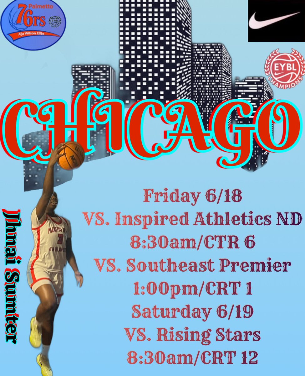 Jhnai Sumter (@jhnais23) on Twitter photo ๐จCollege Coaches, here is my schedule for Chicago. Come check us out โค๏ธ๐!
<a href="/palmetto76erawe/">Palmetto 76ers/Aja Wilson Elite</a> <a href="/JeromeFleetwood/">jerome dickerson</a>
<a href="/BWally33/">Coach Brandon Wallace ๐</a> ๐จCollege Coaches, here is my schedule for Chicago. Come check us out โค๏ธ๐!
<a href="/palmetto76erawe/">Palmetto 76ers/Aja Wilson Elite</a> <a href="/JeromeFleetwood/">jerome dickerson</a>
<a href="/BWally33/">Coach Brandon Wallace ๐</a>