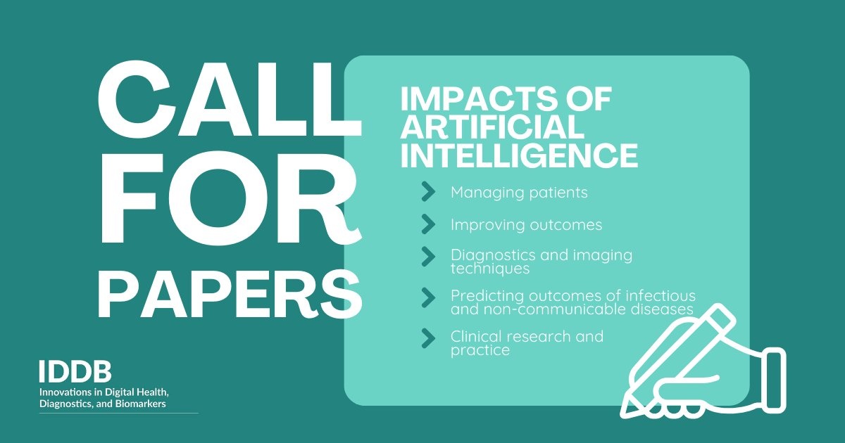 IDDB Editors (@editorsiddb) on Twitter photo #IDDB is seeking papers on impact of #AI in healthcare from clinical research to patient management.
Submit your work: meridian.allenpress.com/innovationsjou…
#healthcare #innovation #digitalhealth
<a href="/InnoJournals/">Innovations Journals</a> @ZisisKozlakidis <a href="/FaizaKalam/">Faiza Kalam</a> #IDDB is seeking papers on impact of #AI in healthcare from clinical research to patient management.
Submit your work: meridian.allenpress.com/innovationsjou…
#healthcare #innovation #digitalhealth
<a href="/InnoJournals/">Innovations Journals</a> @ZisisKozlakidis <a href="/FaizaKalam/">Faiza Kalam</a>