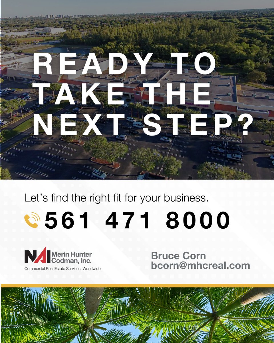 NAI Merin Hunter Codman, Inc. (@nai_merinhunter) on Twitter photo ๐ ๐๐๐ญ๐๐ข๐ฅ ๐๐ก๐๐ญ ๐๐๐๐ง๐ฌ ๐๐ฎ๐ฌ๐ข๐ง๐๐ฌ๐ฌ.
From #QSR to build-to-suit, South Wind Plaza offers flexible, high-traffic opportunities in the heart of #WestPalmBeach.
๐ ยฑ1,200โ17,850 SF available now. Ready to make your move?
tinyurl.com/SouthWindRetail
#CRE #PalmBeach ๐ ๐๐๐ญ๐๐ข๐ฅ ๐๐ก๐๐ญ ๐๐๐๐ง๐ฌ ๐๐ฎ๐ฌ๐ข๐ง๐๐ฌ๐ฌ.
From #QSR to build-to-suit, South Wind Plaza offers flexible, high-traffic opportunities in the heart of #WestPalmBeach.
๐ ยฑ1,200โ17,850 SF available now. Ready to make your move?
tinyurl.com/SouthWindRetail
#CRE #PalmBeach