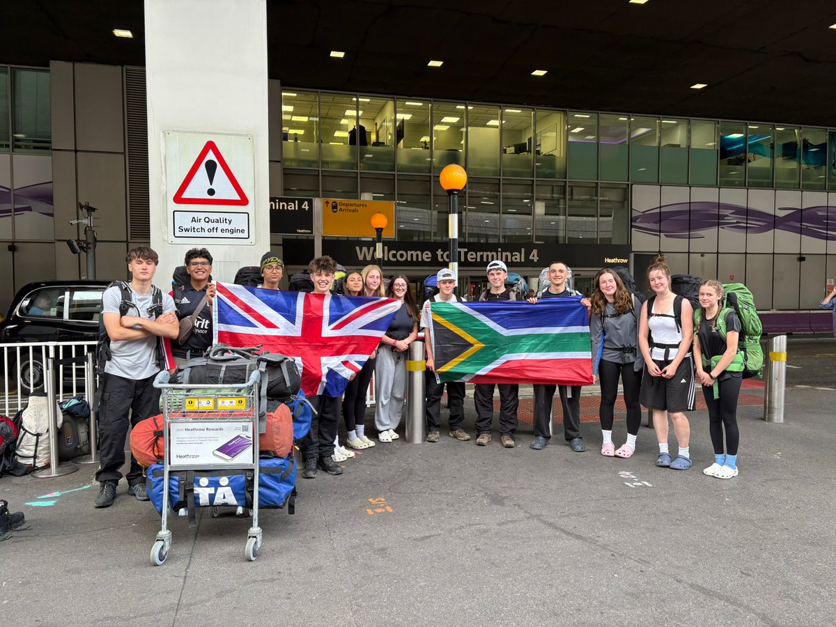 Wishing our 3 sixth form teams heading out to South Africa and Lesotho for their expedition, a truly wonderful time.
