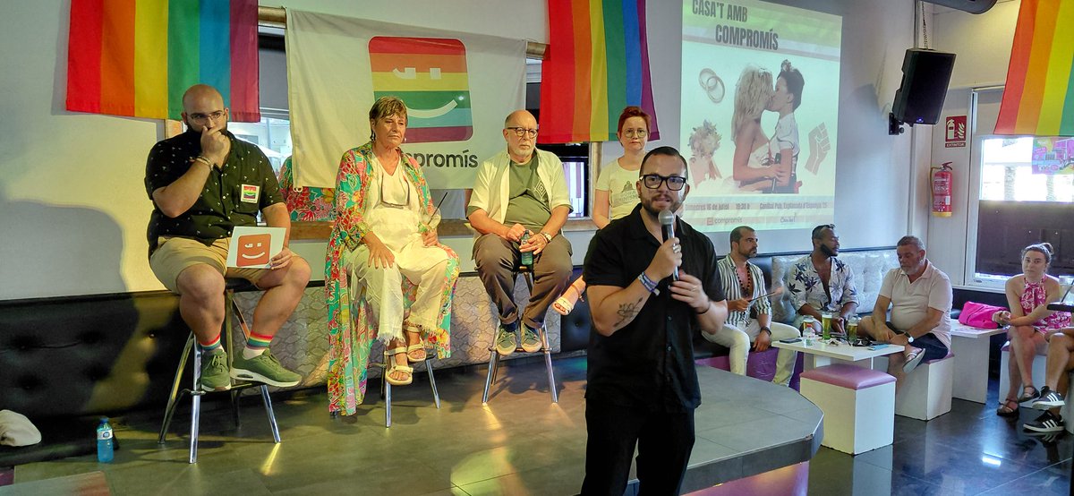 CompromisALC's tweet image. Acte per a celebrar els 20 anys de drets conquistats! 🏳️‍🌈🏳️‍⚧️ 

A Compromís Alacant celebrem 20 anys d’igualtat legal i drets LGTBI+  Una festa per reivindicar el que hem aconseguit i seguir lluitant pel que falta! 💪🏼 #OrgullAlacant 

- Pub Caníbal