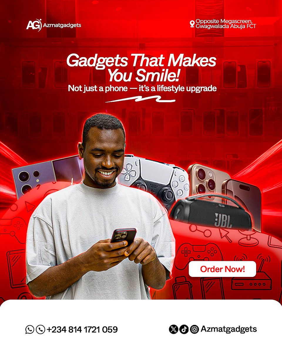 ayobytevisualz's tweet image. Just dropped this fresh flyer design ⚡for Azmatgadgets!
Looking to upgrade your brand’s visual game? Let’s make your business stand out like this.
📱💻🎮
DM me for clean, bold, and catchy flyer designs🔥❤️
#FlyerDesign #GraphicDesign #DesignForBusiness #Azmatgadgets