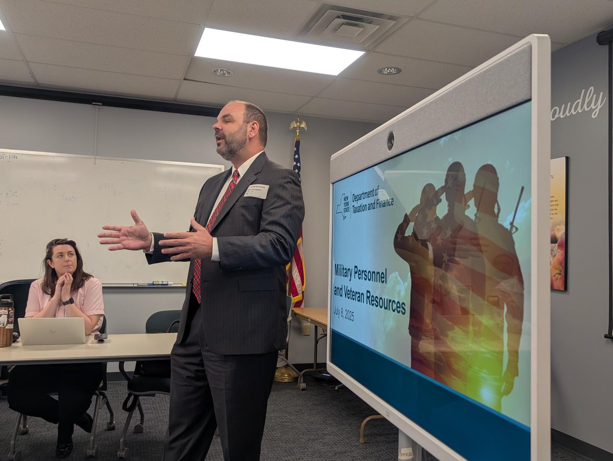NYSStudentAid's tweet image. Last week, we were honored to join another impactful Veterans Liaisons meeting at the NYS Dept of Ag & Markets! Thanks to DVS Deputy Counsel Benjamin Pomerance, @NYSTax, and everyone who shared important updates supporting Vet and Military Families.
Read: bit.ly/44Qy5ZE