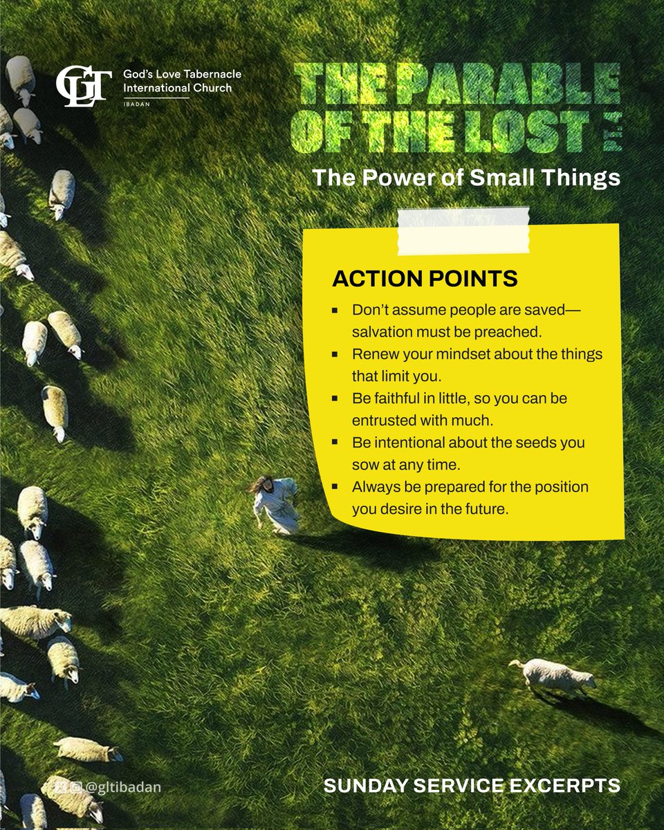 gltibadan's tweet image. #Actionpoints
#Sundayservice
#GltIbadan 
#GLTChurch 
#monthofjoyofleadingpeopletochrist
#athousandtimesmore