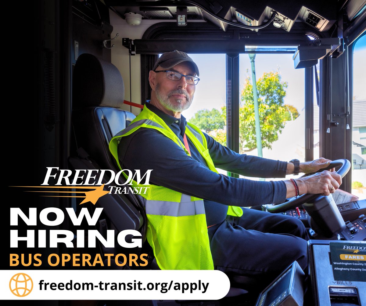 WashPATransit's tweet image. 🚍 We’re hiring bus operators! Visit freedom-transit.org/apply to see openings with our subcontractors.