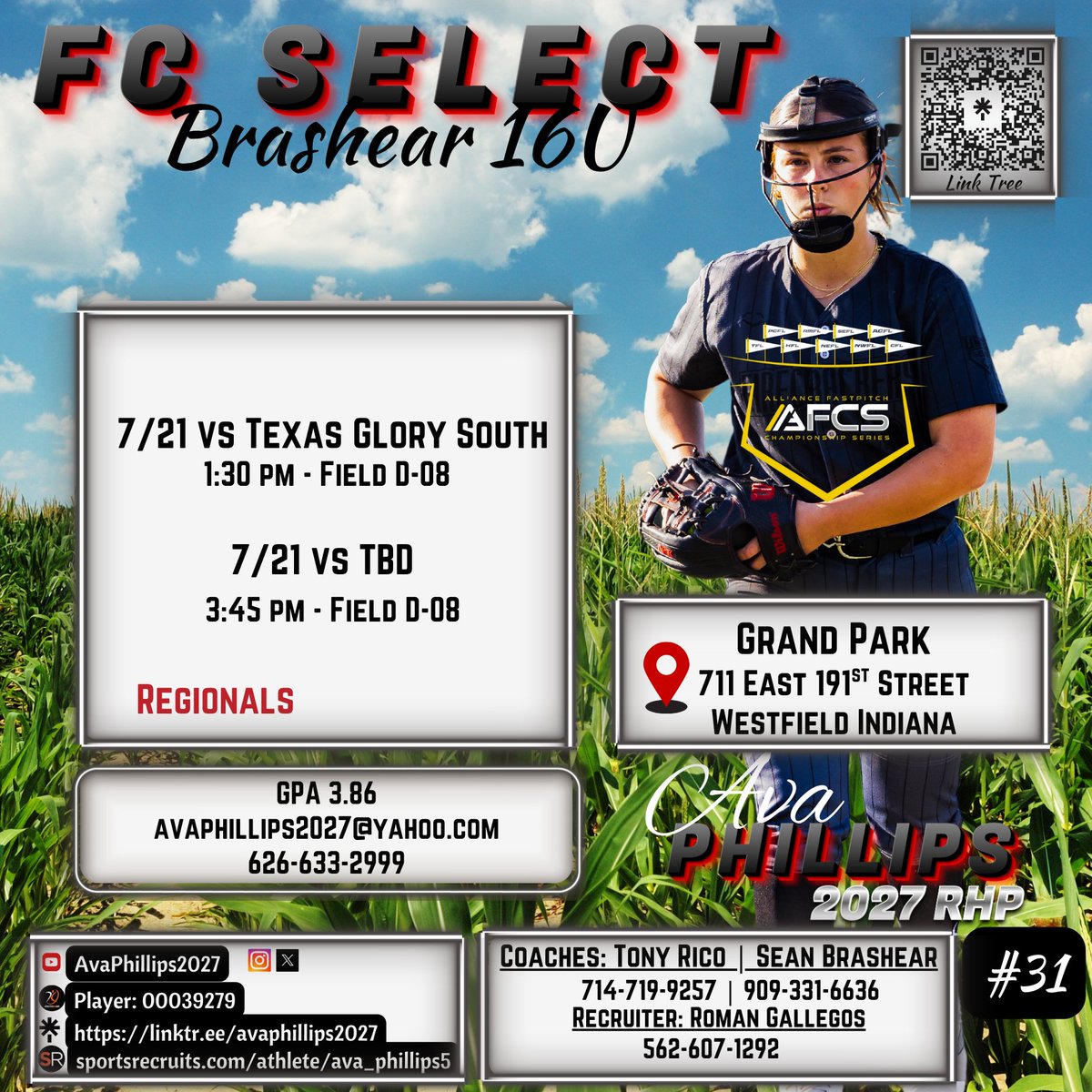 AvaPhillips2027's tweet image. Last Dance Summer 2025: @thealliancefp
Nationals in Westfield, Indiana, starts July 21!! Come check out our talented @FCBrashear Select 16U team! Wishing safe travels to all the coaches coming to Indiana! 🥎 

#playwithpassion #leaveitallonthefield #jeremiah2911 #Godsplan…