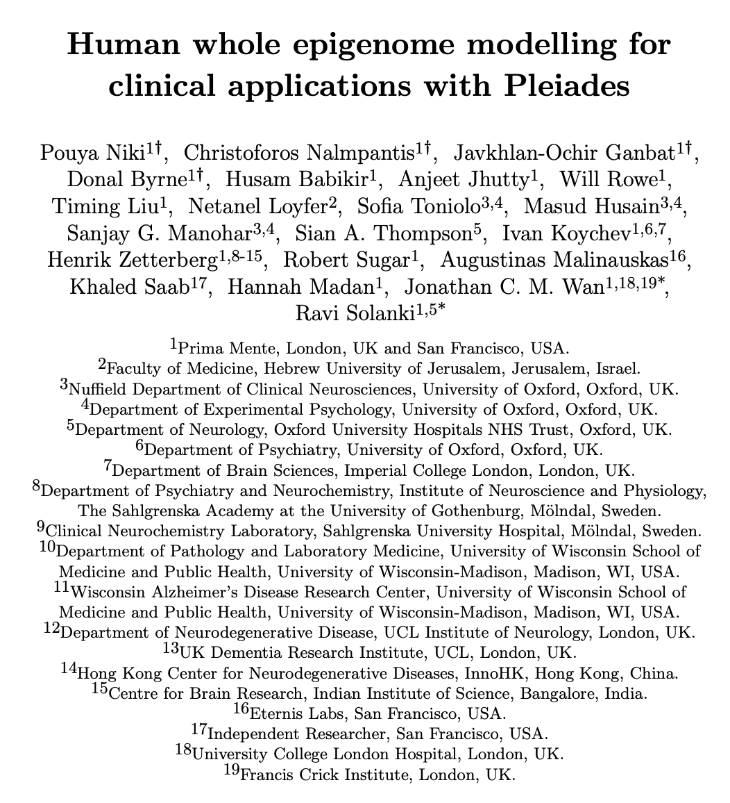 PrimaMente's tweet image. 1/ Today we announce Pleiades, a series of epigenetic foundation models (90M→7B params) trained on 1.9T tokens of human methylation & genomic data. Pleiades accurately models epigenetics for genomic track prediction, generation & neurodegenerative disease detection from cfDNA,…