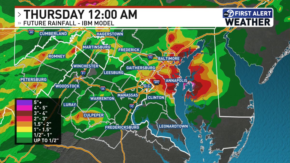 jordanevanswx's tweet image. Another flood watch will go into effect Wednesday evening in the DMV. The chance for heavy rainfall to cause localized flash flooding increases after 5 p.m. Avoid flooded roads. @7NewsDC