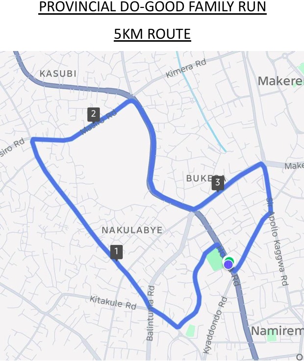 Here is the 5Km Route Chart.