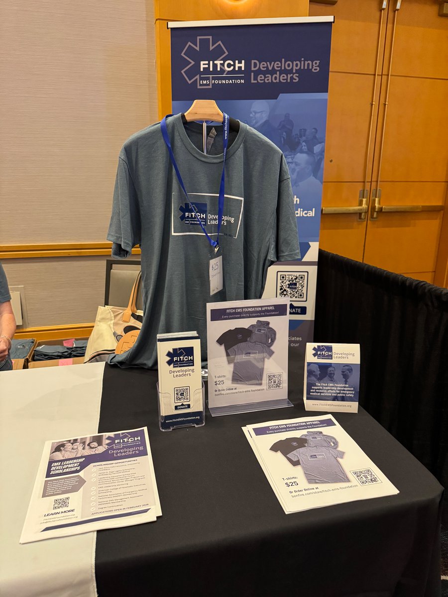 The Exhibit Hall is open! Stop by the Fitch &amp; Assoc table to enter to win 2026 Pinnacle EMS reg for you and a colleague. Next door, visit the Fitch EMS Foundation booth to learn how you can donate to receive a t-shirt &amp; sign up as a beta tester for the new SELFCARESQUARED app.