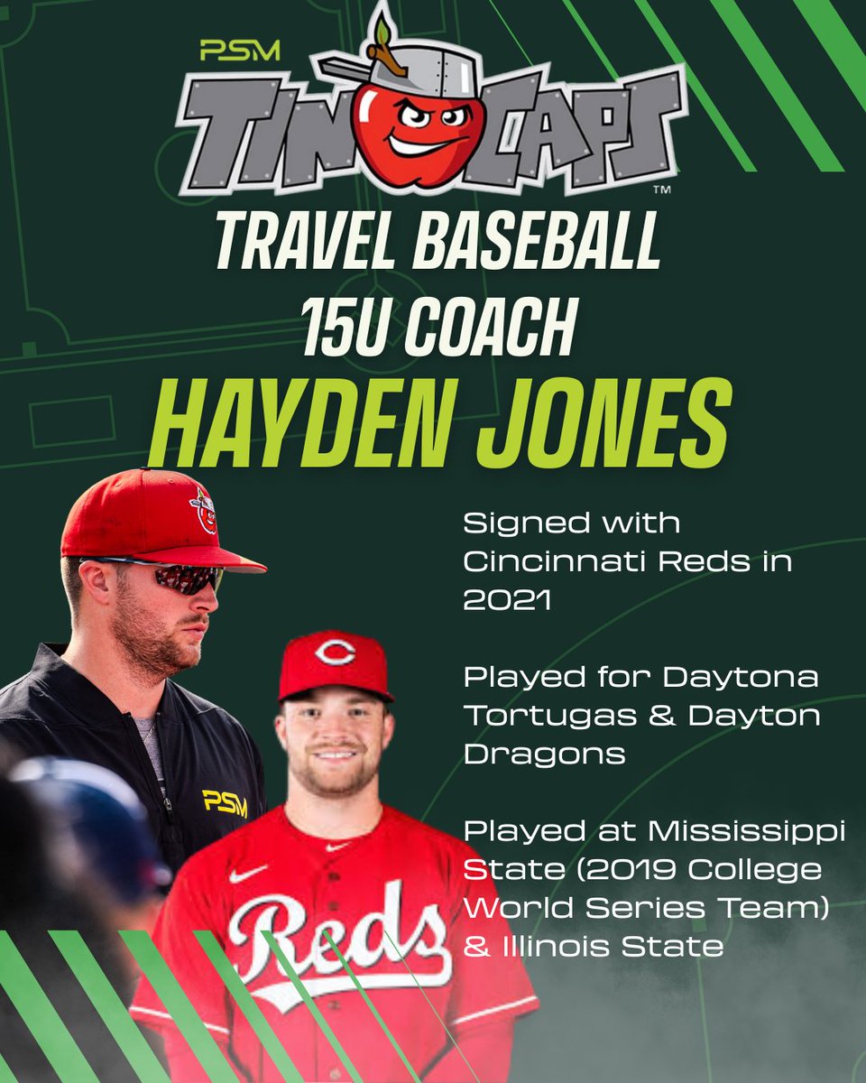 Meet the PSM TinCaps Head Coach for 15u Hayden Jones

Register for 15u tryouts on July 22nd, or a make-up tryout on July 29th at the University of Saint Francis. Registration for the 22nd ENDS THIS FRIDAY, the 18th.

⚾️⬇️
psmbaseball.leagueapps.com/clubteams/4644…