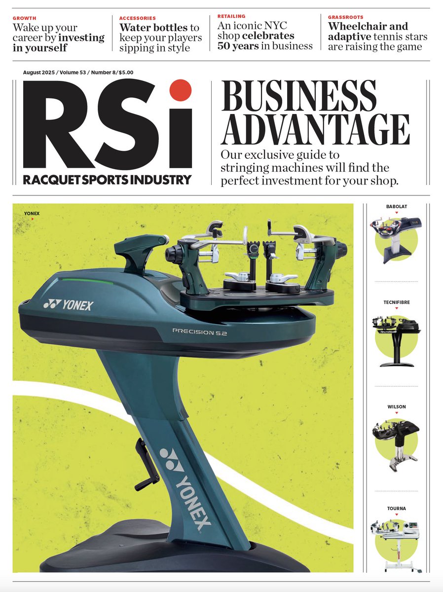 The August 2025 issue of Racquet Industry Magazine has been published. 

More ➡ bit.ly/3GNi0Mu