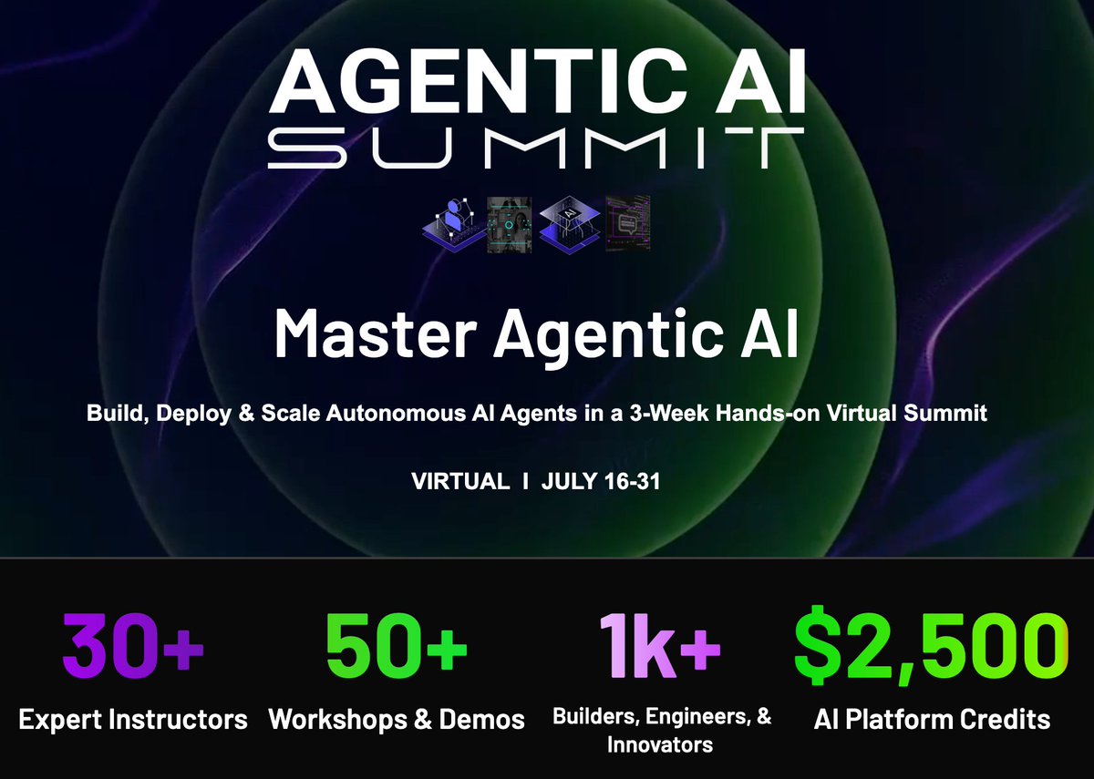 llama_index's tweet image. Join our own @tuanacelik at ODSC's Agentic AI Summit tomorrow!
She'll be presenting a hands-on workshop where you'll learn how to:
➡️ Build agents using LlamaIndex - Learn to create autonomous applications that use goals and tools to accomplish tasks independently
➡️ Compose…
