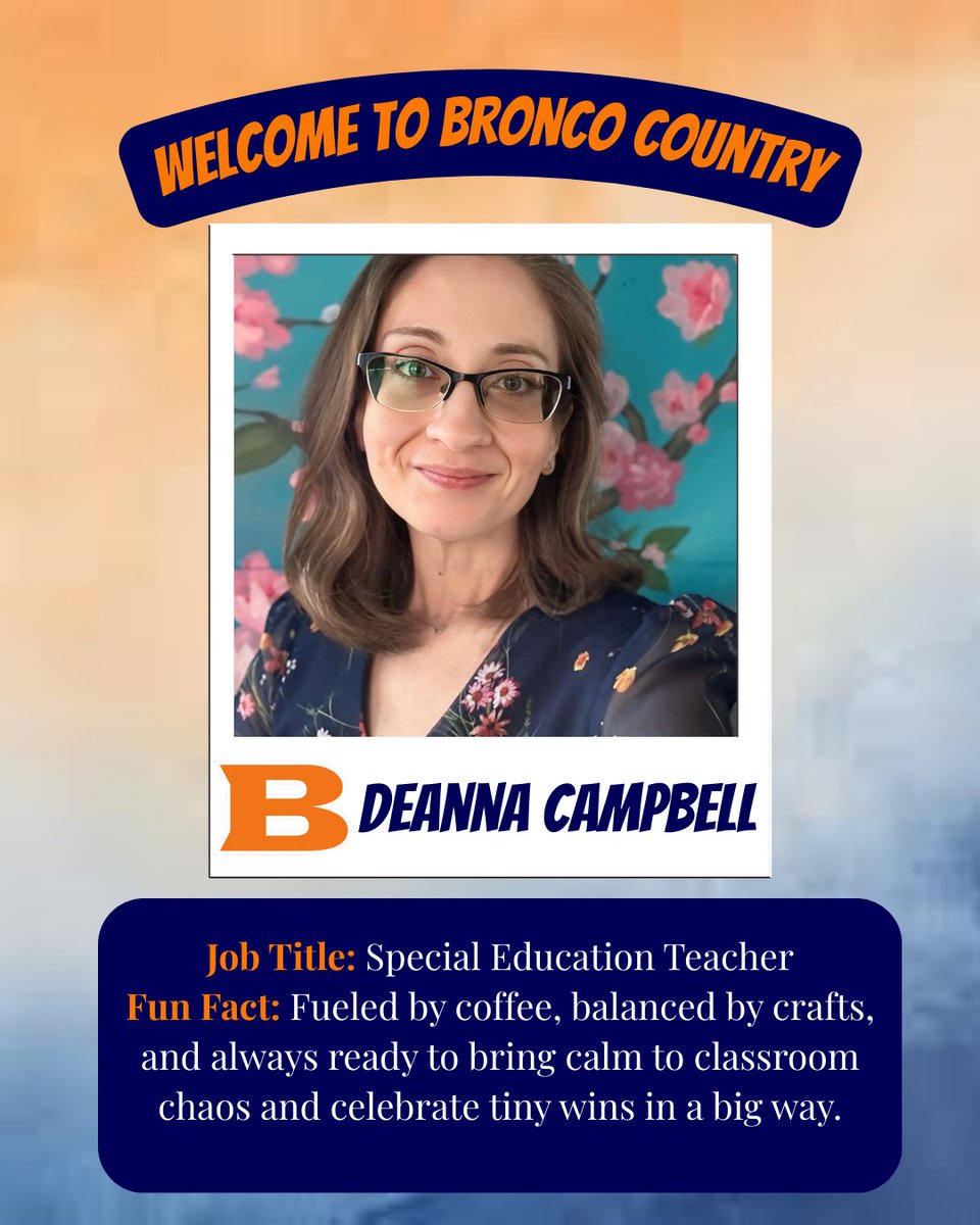 Brandeis High School (@nisdbrandeis) on Twitter photo 🧡💙Kicking off our Summer Series by welcoming our newest educators to Bronco Country! Let's welcome Deanna Campbell to Brandeis🧡💙 #EveryoneLooksBetterInOrange #OrangeYouGladYoureHere #AlwaysReppin #RepTheB #BTheBrand <a href="/danaperry73/">Dana Gilbert-Perry</a> <a href="/tweissler1/">Travis Weissler</a> 🧡💙Kicking off our Summer Series by welcoming our newest educators to Bronco Country! Let's welcome Deanna Campbell to Brandeis🧡💙 #EveryoneLooksBetterInOrange #OrangeYouGladYoureHere #AlwaysReppin #RepTheB #BTheBrand <a href="/danaperry73/">Dana Gilbert-Perry</a> <a href="/tweissler1/">Travis Weissler</a>