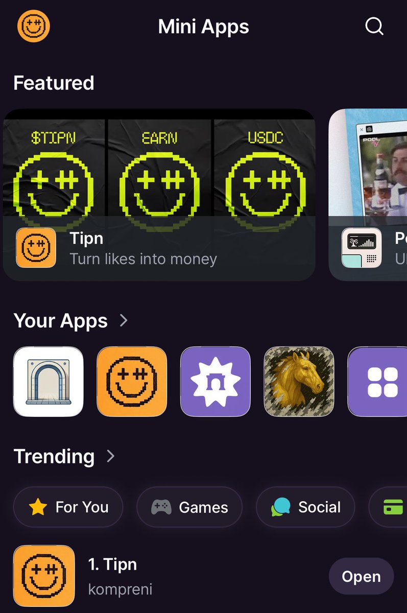 tipnearn's tweet image. $tipn is all over the purple app
drop your @farcaster_xyz profiles and we’ll tipn follow back