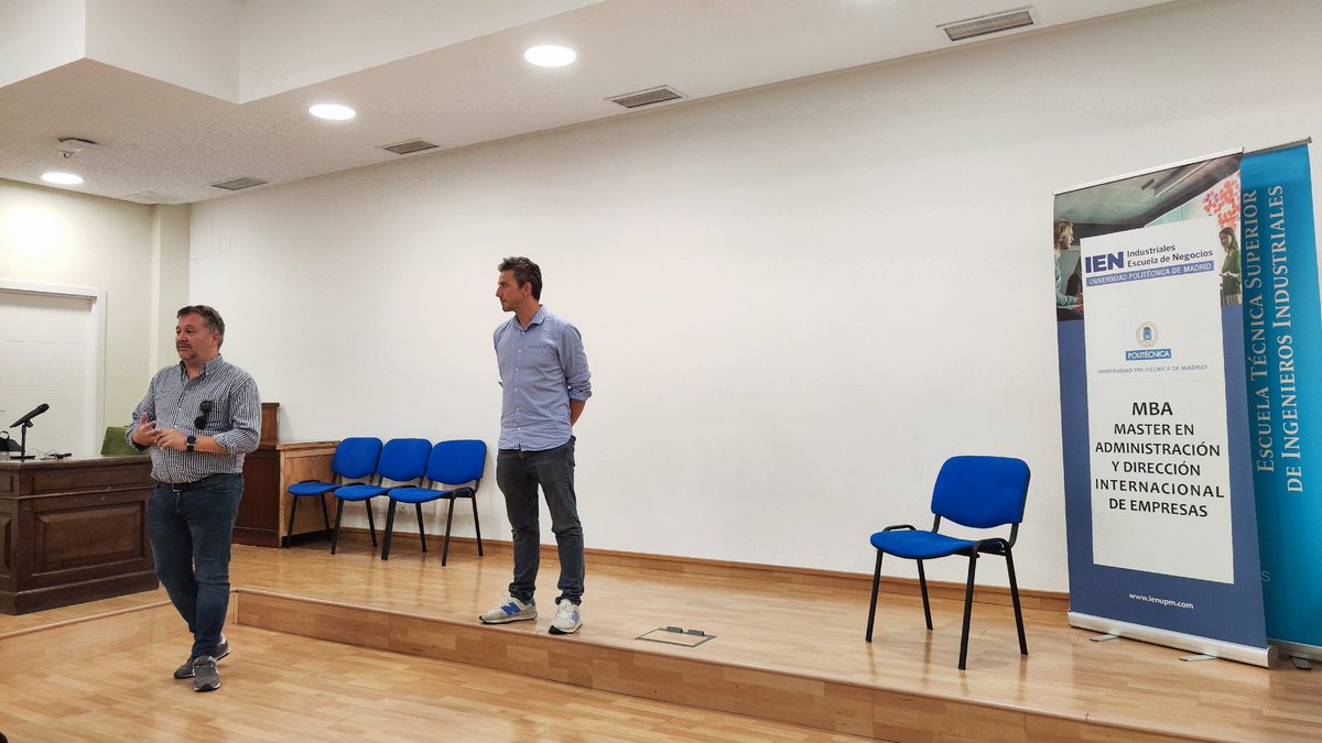 Today learning more on entrepreneurship on AI-based technologies at #IEN (Industriales Escuela de Negocios) thanks to <a href="/actuaupm/">Actúa UPM</a> and as part of the transfer and innovation activities we do for the <a href="/ASTOUND_project/">ASTOUND</a>.
