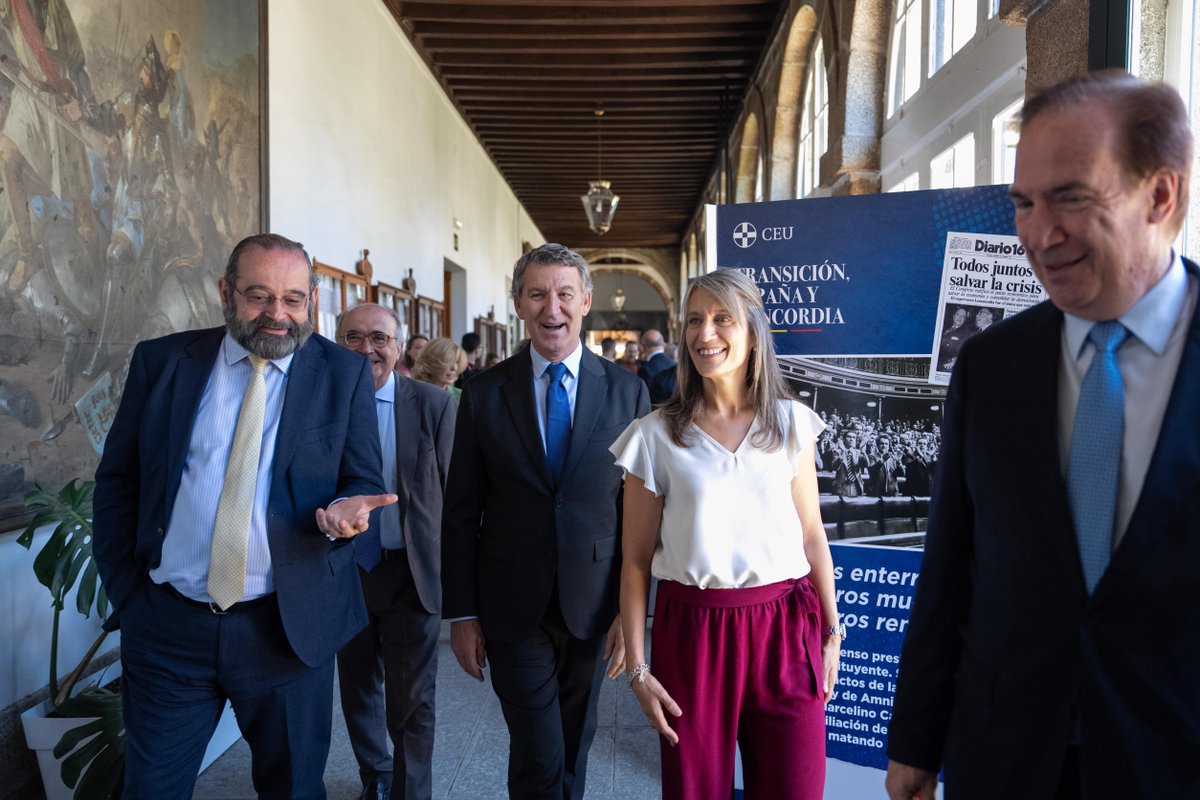 CEFAS_CEU's tweet image. ▶️ El presidente del @ppopular, @NunezFeijoo, ha participado en los Cursos de Verano CEU-María Cristina.
🎯 En la charla con @bieitorubido ha analizado la situación política y ha planteado una hoja de ruta de regeneración institucional y democrática.
📲 ceu.es/blog/2025/feij…