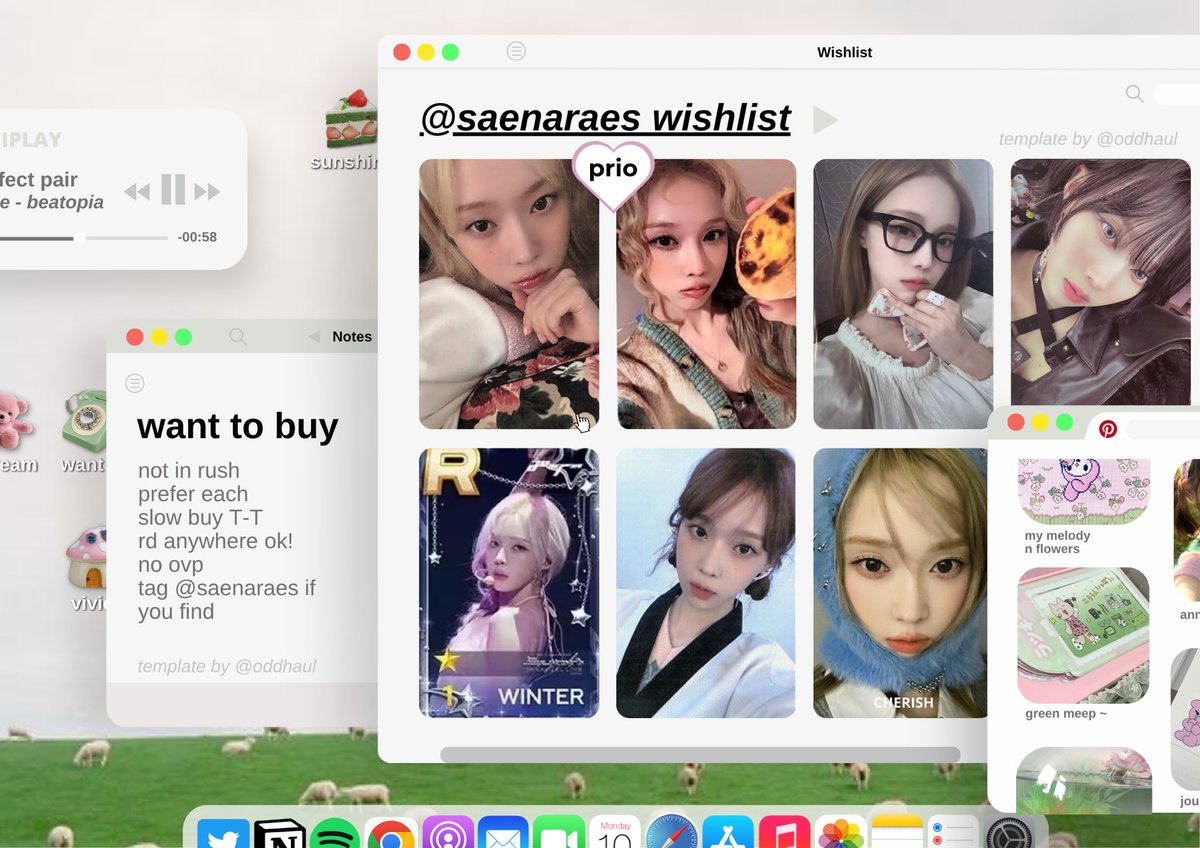 ╰┈➤ saenarae’s minjeongie wishlist ୭ ˚. ᵎᵎ