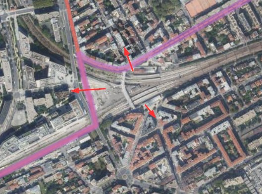 Streusi's tweet photo. @OnTheRodPhileas Et que chacune des trois sorties sur la voie publique de la gare éponyme arrive dans une ville différente (Asnières au nord, Courbevoie au sud, Bois-Colombes dans la patte d'oie) https://t.co/yCb10Tn1CX