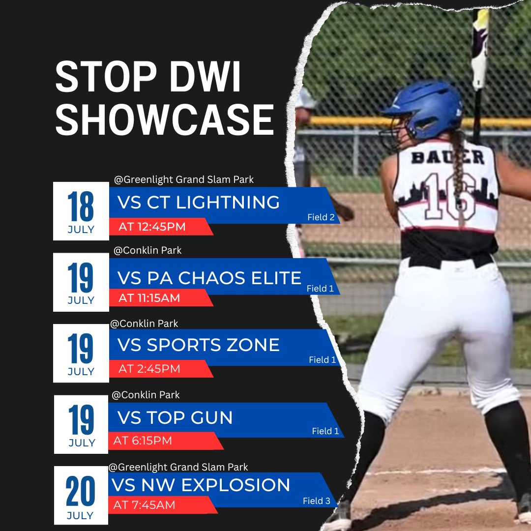 After a weekend off, I can’t wait to get back on the field in Binghamton, NY, at the Stop DWI Showcase! Come on out and watch us play! #2026grad #homerun #stopdwishowcase <a href="/BinghamtonSOFT/">Binghamton Softball</a> <a href="/CoastRecruits/">Coast 2 Coast Recruits</a>