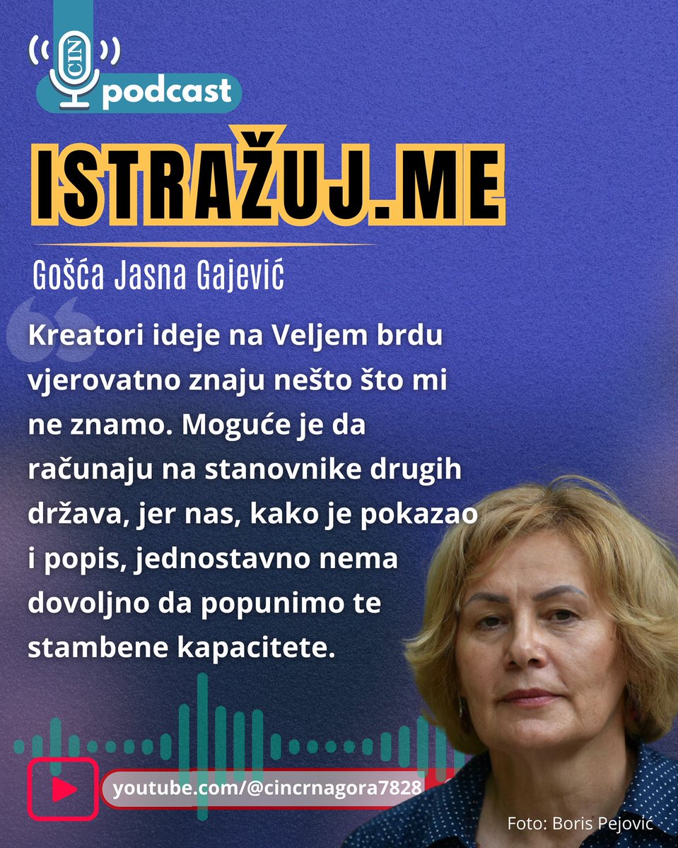 🎙️Nova epizoda je tu!
Razgovaramo sa Jasnom Gajević – aktivistkinjom, blogerkom i bivšom direktoricom Agencije za upravljanje zaštićenim područjima Podgorice. 

youtu.be/L_Xx5Zi9hvQ?si…