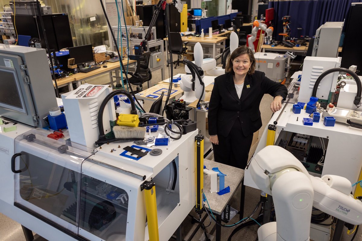UMichResearch's tweet image. Aiming to overcome barriers that prevent digital twins from delivering on their promise to improve manufacturing, the @UMich and Arizona State University are inviting industrial partners to participate in a new Center for Digital Twins in Manufacturing. myumi.ch/5kqZ8