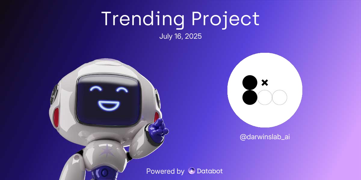 📈 <a href="/darwinslab_ai/">Darwin's Lab</a> is a project focused on self-evolving AI systems, where agents create, test, and improve themselves in a recursive loop. The Synthetic Darwin system aims to redefine AI by enabling autonomous evolution, with partnerships in defense tech and the European AI