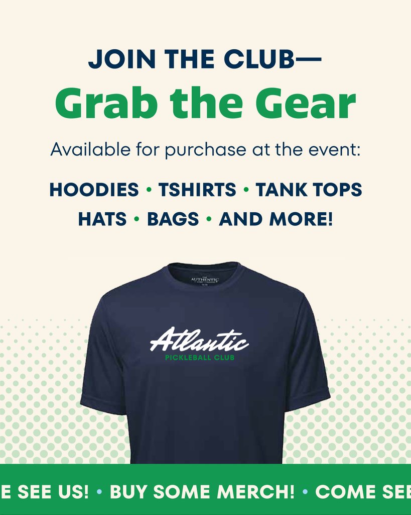 We’re excited to attend PEI’s first-ever Provincial Pickleball Championship—a great opportunity to connect with fellow players and enthusiasts from across the island. We’re also launching our very first merch, which will be available for purchase at the event.