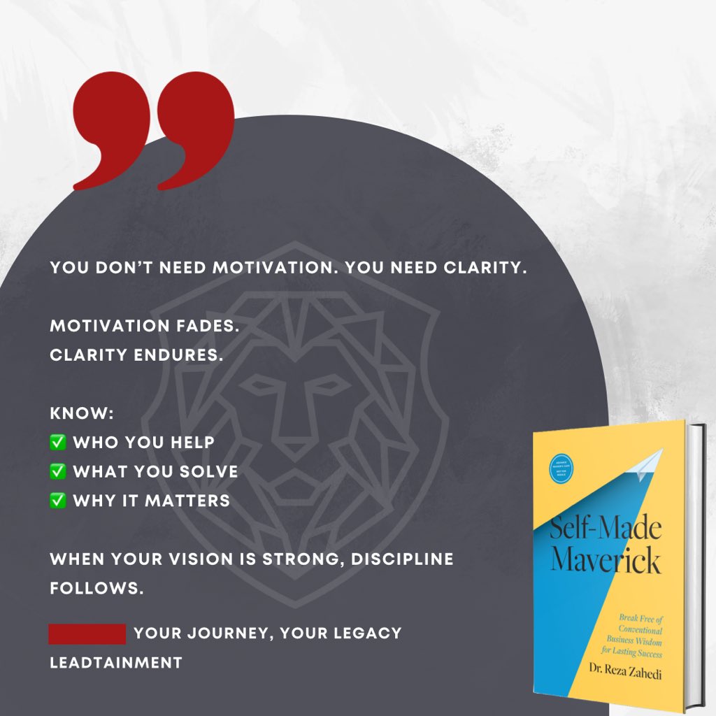 LeadTainment's tweet image. #clarity #visiondriven #foundermindset #leadtainment