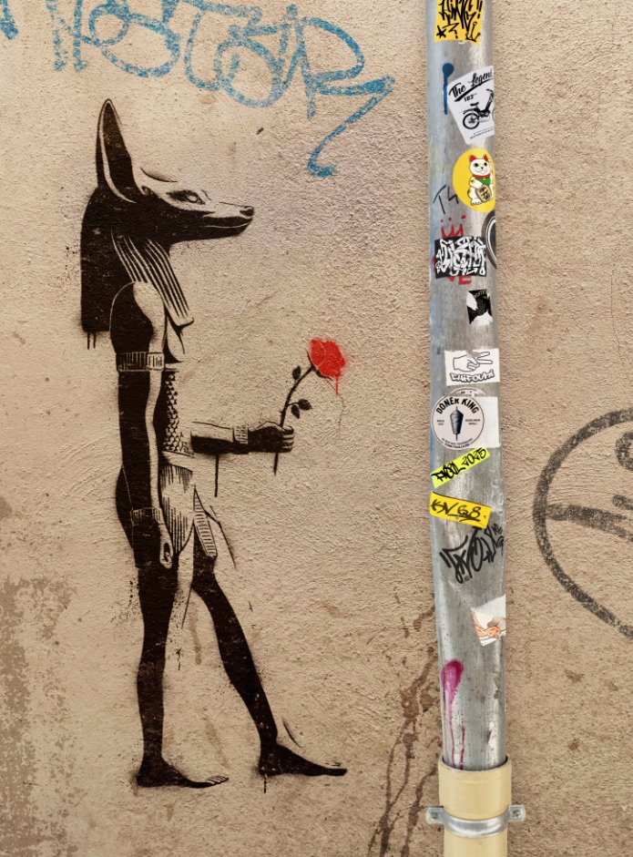 the_fnoul's tweet photo. Pochoir Anubis Street Art | New Design | https://t.co/e45oIp2zCg | #Anubis #streetart #graffiti #egypt #pharaon #egyptomania #nefertiti #toutankhamon #wallart #urbanstyle #égyptologie #pochoir #stencil #tattoo  #pharaoh #tutankhamun #museum #poster #design #pyramide #Egypte https://t.co/rTGPS9TxEF