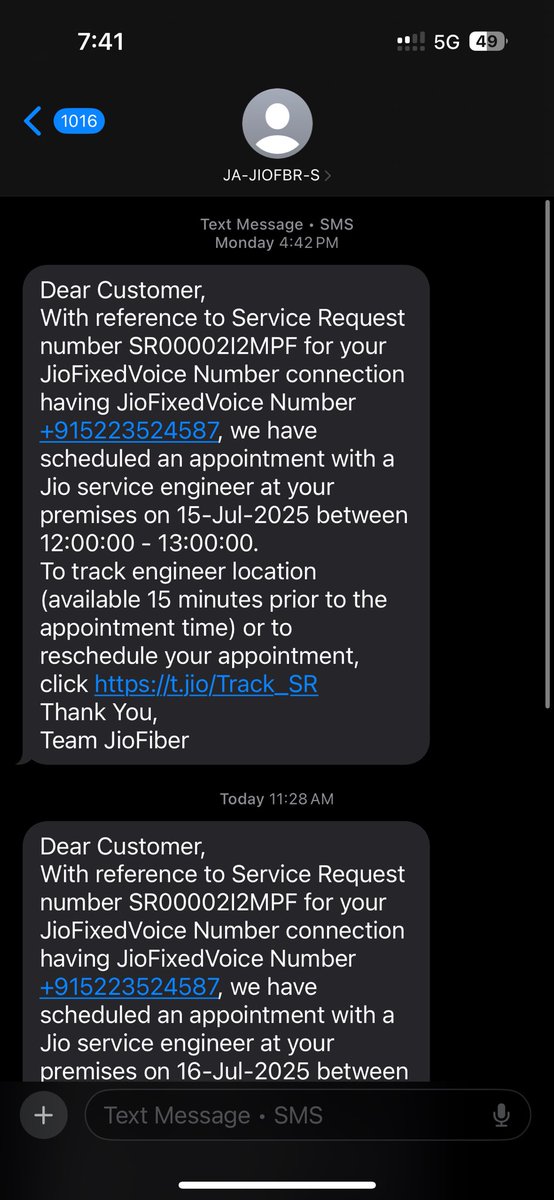 gauri_179's tweet photo. @JioCare 4 more no shows!! @JioCare @reliancejio @TRAI @jagograhakjago https://t.co/Ak60giSlEy