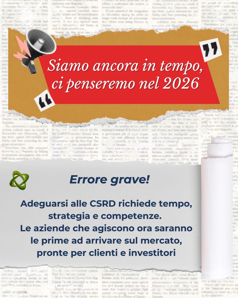🔍 Fake Alert – La verità te la dice ASACERT

💥Nasce oggi Fake Alert, la nuova rubrica ASACERT che smonta falsi miti e mezze verità sulla sostenibilità.

Per saperne di più 📩bit.ly/3IqQW6p

#ASACERT #FakeAlert #Sostenibilità #ESG #CSRD #FakeNews #Sustainability #CSR