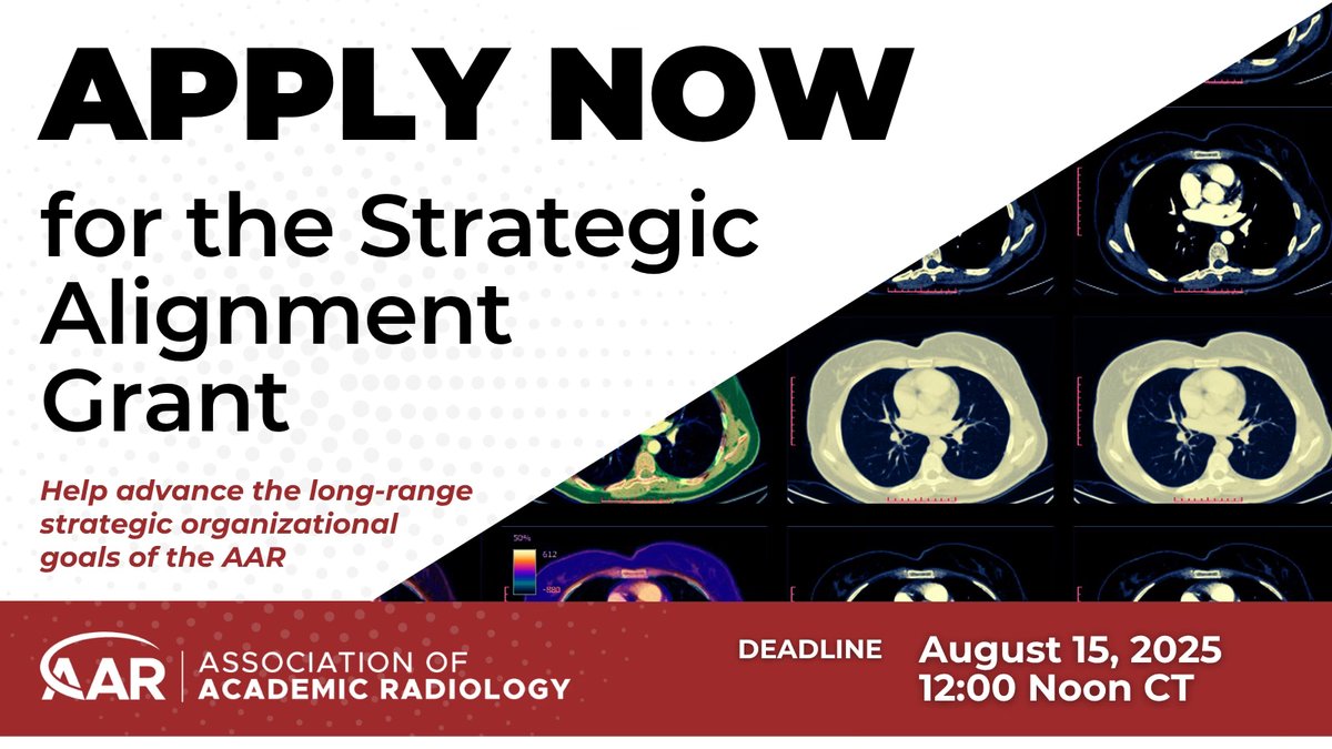 aaradiol's tweet image. Now accepting applications for AARβs 2026 Strategic Alignment Grant (SAG)! 1-year awards for projects aligned with AAR priorities: education, mentorship, workforce dev & more.
Grantees present at the AAR Annual Meeting. Apply at bit.ly/40wWOAU
#AARad #RadEd #Grants
