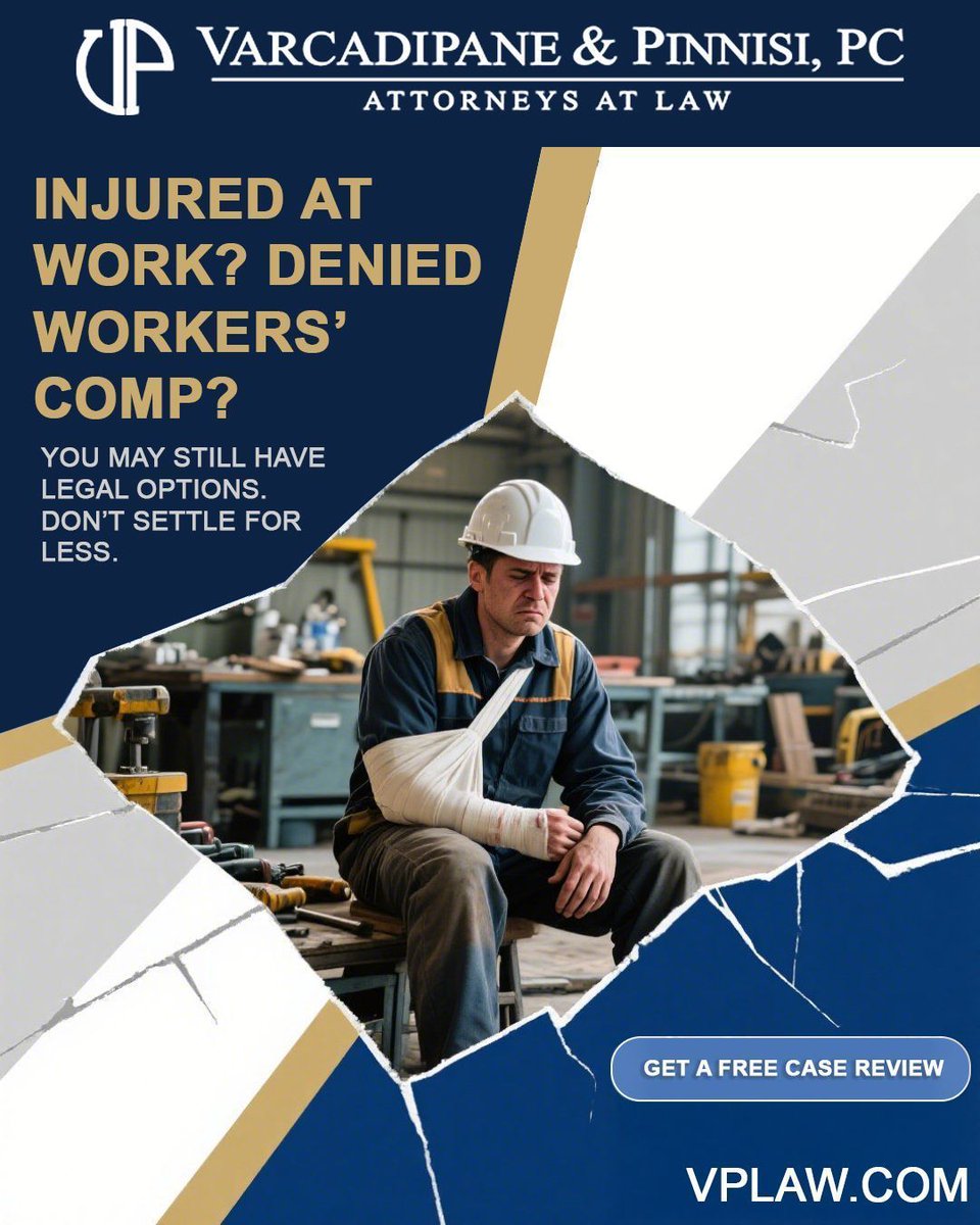 vpattorneys's tweet image. Denied workers&apos; comp after a work injury? You may still have legal options. Our team at Varcadipane &amp;amp; Pinnisi, PC is here to help you fight for the benefits you deserve. 💼⚖️ 

Learn more : vplaw.com/workers-compen… 

#WorkersComp #DeniedClaimHelp #WorkInjury #KnowYourRights