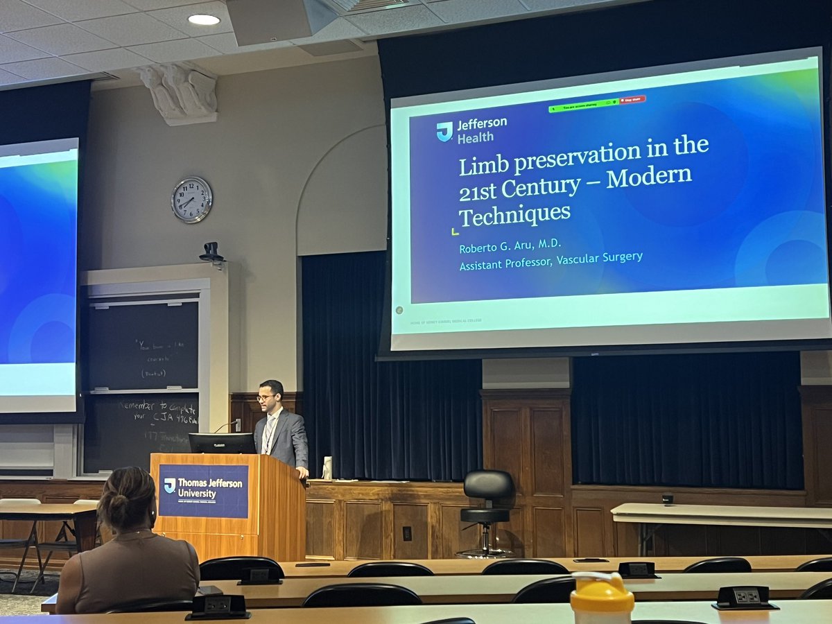 JeffVascSurg's tweet image. Congratulations to Dr @AruRobbie on an engaging talk on the contemporary management of #CLTI from #pedalbypass and #limflow to #skinsubstitute and #multidisciplinary care! #limbpreservation #PAD