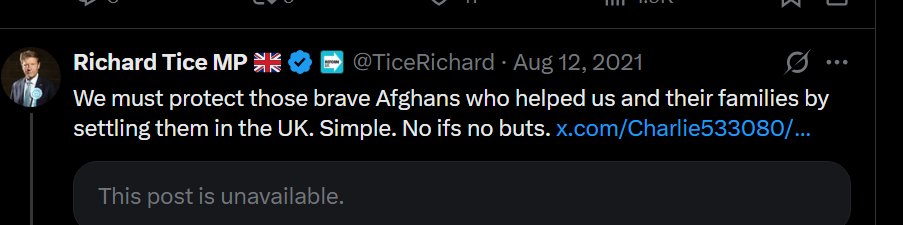 Tice screaming about Afghans coming in to the country who were on the list that was leaked

Seems his identical twin had a different view in 2021 when he didn't have a cult to incite