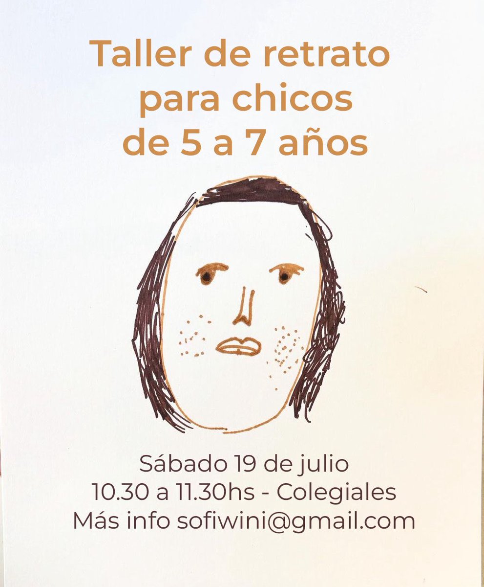 sofiwini's tweet image. Me quedan 4 lugares para el taller de este sábado para chicos de 5 a 7 años. Gracias por compartirlo.