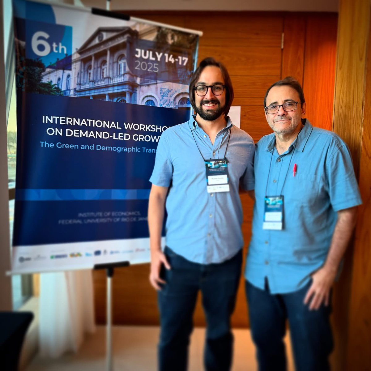 The 6th Workshop on Demand Led Growth organized by our editor <a href="/RicardoSumma/">Ricardo Summa</a>  pictured with Carlos Bastos Director of the <a href="/centrocfurtado/">Centro Celso Furtado</a>