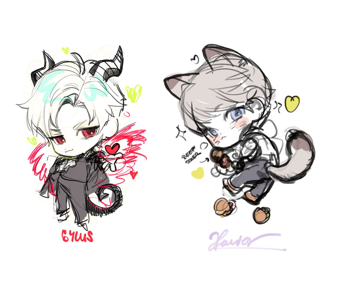 EvaBeeSmith's tweet image. lads charms for my next con T_T i was gonna make Xavier a golden retriever until i saw his stickers as a Siamese kitten and i couldn't help myself