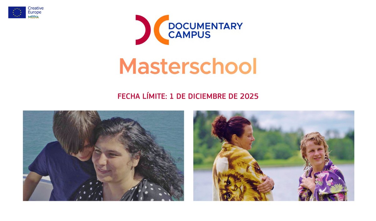 Documentary Campus: Abierta la convocatoria de Masterschool 2026.

Fecha límite: 1 de diciembre de 2025.
Más info > tuit.es/Egkr5

#Masterschool #DocumentaryCampus