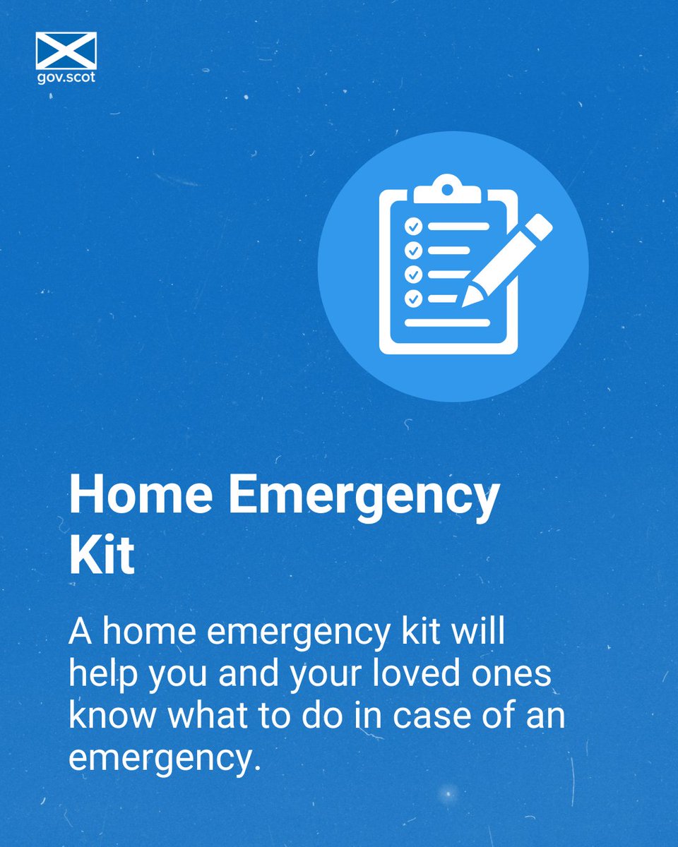 Ready Scotland (@readyscotland) on Twitter photo Does your family have an emergency plan?
You should:
- Write down your important contacts
- Agree a meeting place in advance, should you need to leave home
- Keep your plan in a safe place
For more advice, check ready.scot/prepare/emerge…. Does your family have an emergency plan?
You should:
- Write down your important contacts
- Agree a meeting place in advance, should you need to leave home
- Keep your plan in a safe place
For more advice, check ready.scot/prepare/emerge….
