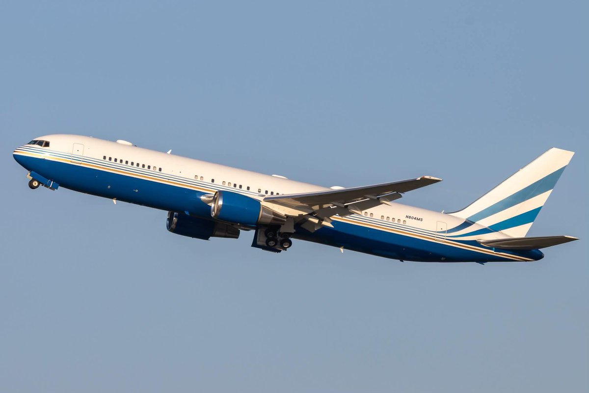 Las Vegas Sands Corporation Boeing 767-3P6(ER) N804MS departing runway 01R at Washington Dulles International Airport (IAD) operating a flight to an undisclosed destination, on 03 July 2025
<a href="/Dulles_Airport/">Dulles Airport (IAD)</a>