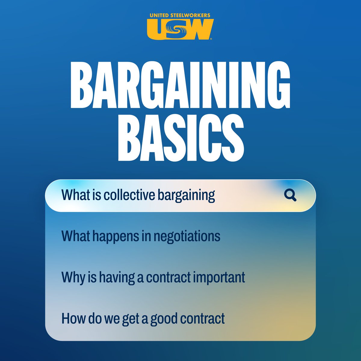 steelworkers's tweet image. New to the union? Wondering how bargaining works? We’ve got answers to key questions like:
👉 What’s collective bargaining?
👉 Why do contracts matter?
👉 What happens in negotiations?
Learn the basics: usw.org/m11embers/barg…