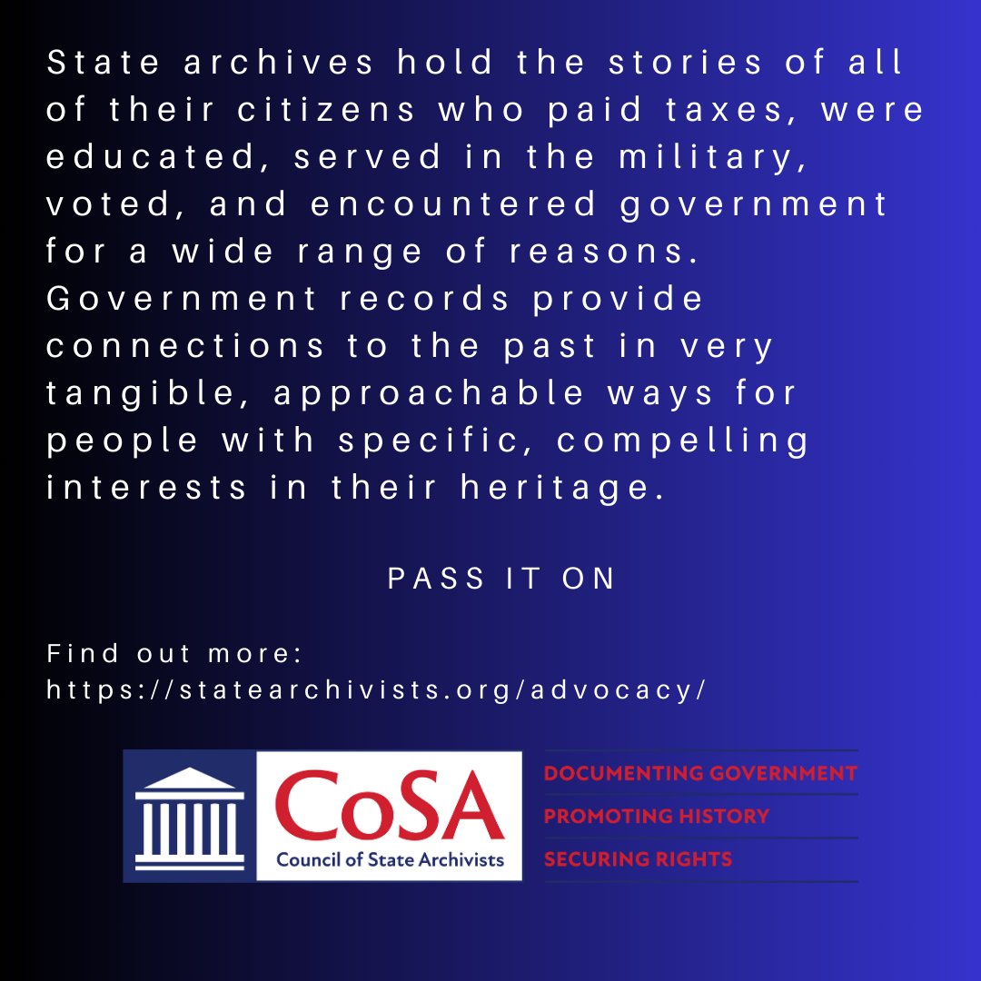 CoSA (@statearchivists) on Twitter photo 