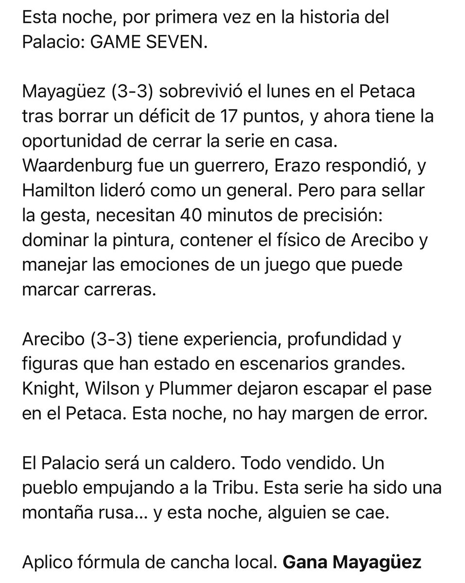 ElFantasmaFufi's tweet image. ARECIBO EN MAYAGÜEZ, JUEGO 7 – CUARTOS DE FINAL, 8:00 PM – YOUTUBE
#BSN #BSNPR #PUERTORICO 🏀