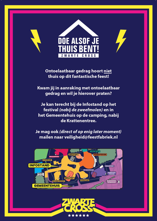 zwartecross's tweet photo. We zeggen het gewoon nog een keer: ontoelaatbaar gedrag hoort niet thuis op dit fantastische feest! De Zwarte Cross is geen plek voor geweld, vandalisme of onverdraagzaamheid. Iedereen is welkom en iedereen verdient respect. https://t.co/hDHVfO5yZL