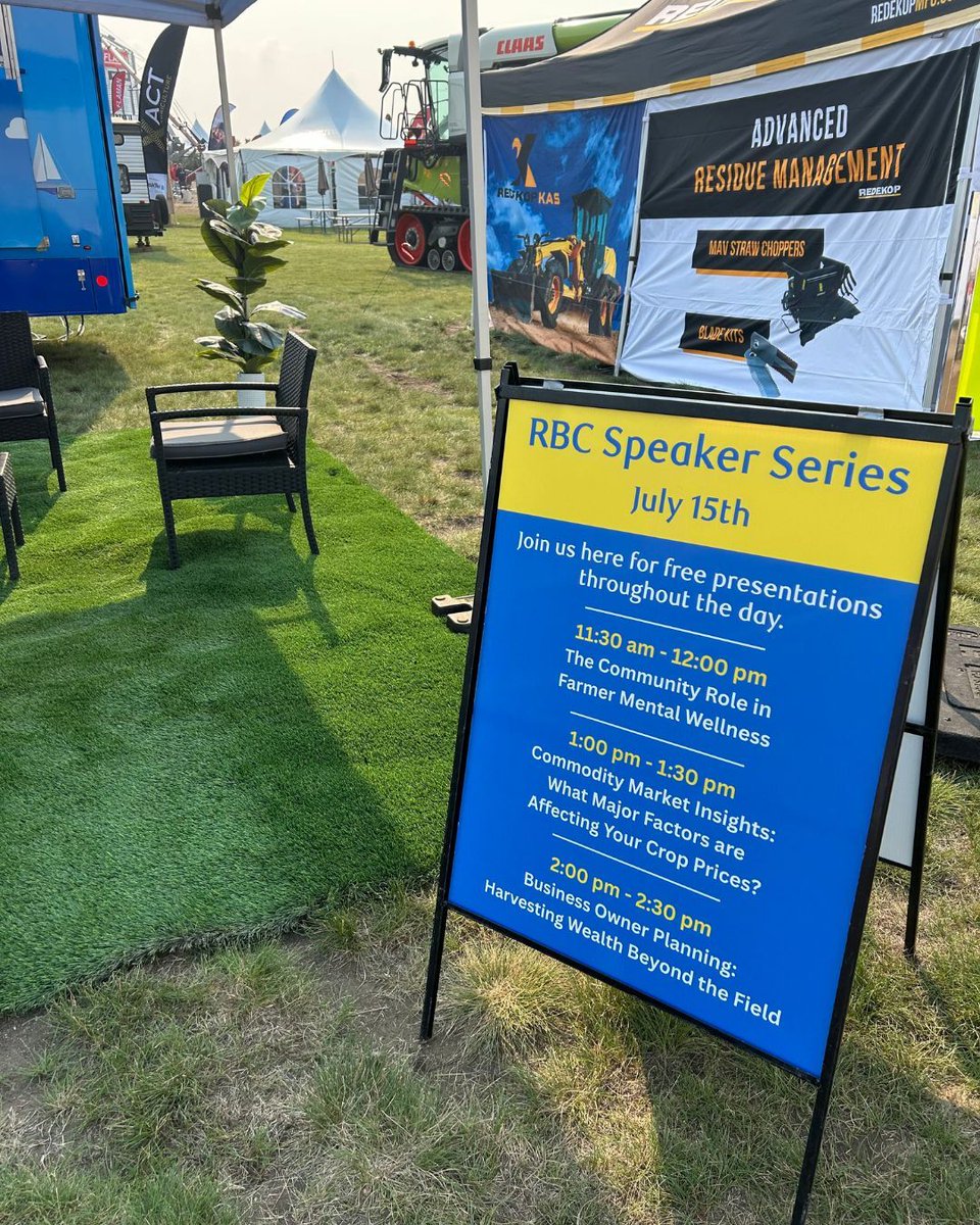 domoreag's tweet image. Our @AgInMotion Recap — Day 1 (July 15) with The Do More Agriculture Foundation
🌤️ Smoky skies and cooler temps set the tone for a powerful first day.
🟡 We kicked things off with a meaningful conversation at the @RBC outdoor stage, where our ED, Dr. Merle Massie, spoke about…